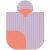 Variation Violet, orange du produit Poncho de plage Lavande (60 x 60 cm) de la marque Quut