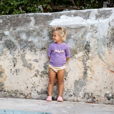 Maillot de bain anti-fuite Rayures jaune (3-6 mois)