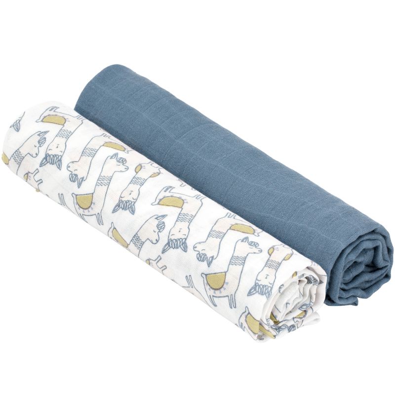 Lot de 2 maxi langes Glama Lama bleu (120 x 120 cm) Lässig