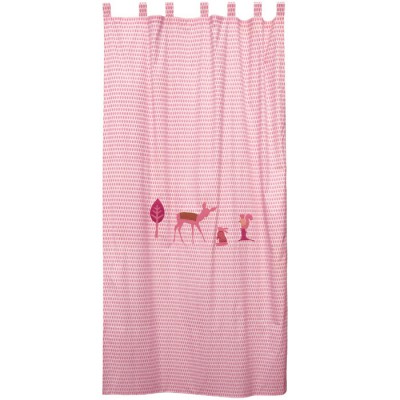 Rideau Bambi rose (145 x 280 cm) : Taftan - Berceau Magique Rideau Bambi rose (145 x 280 cm) : Taftan - Berceau Magique