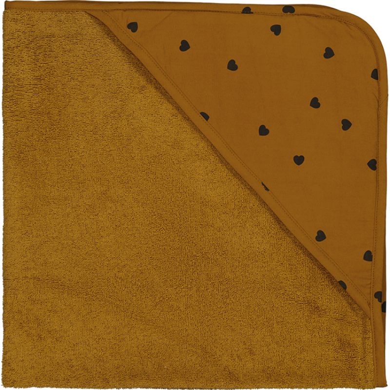 Cape de bain Colette Coeur cumin (80 x 80 cm) Rose in April