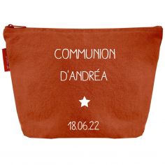 Trousse de toilette terracotta (personnalisable) - Les Griottes
