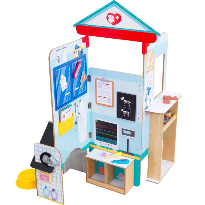 Ensemble vétérinaire en bois pliable Explore My community KidKraft