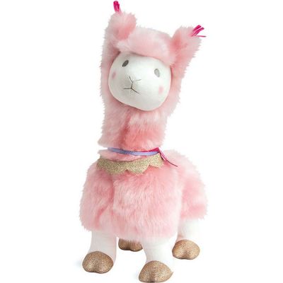 peluche lama rose