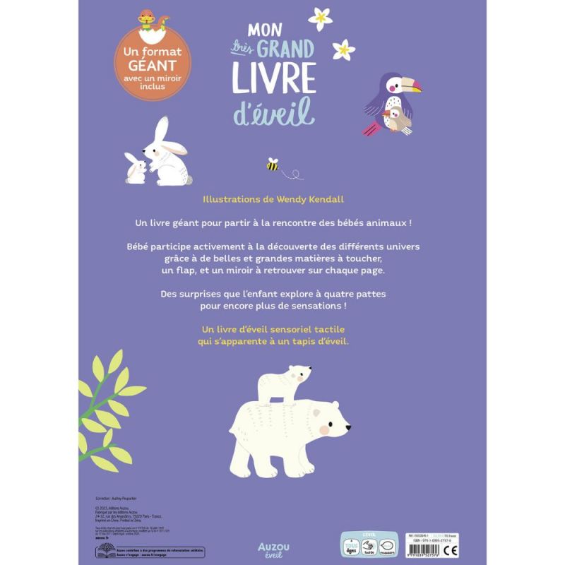Mon très grand livre d'éveil Les bébés animaux - Reconditionné Auzou Editions Produit 4