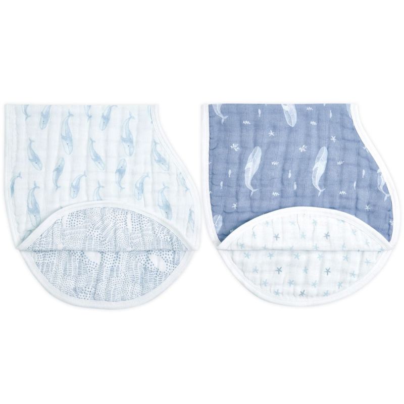Lot de 2 bavoirs d'épaule en coton bio oceanic aden + anais