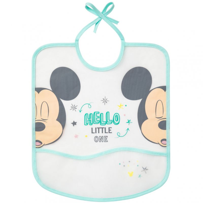Bavoir à poche Hello Little One Mickey et Minnie Babycalin
