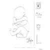 Affiche de naissance Faire-part bébé A4 (personnalisable) - Minoé