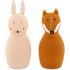 Jouets de bain aspergeur Mrs. Rabbit & Mr. Fox (2 pièces) - Trixie