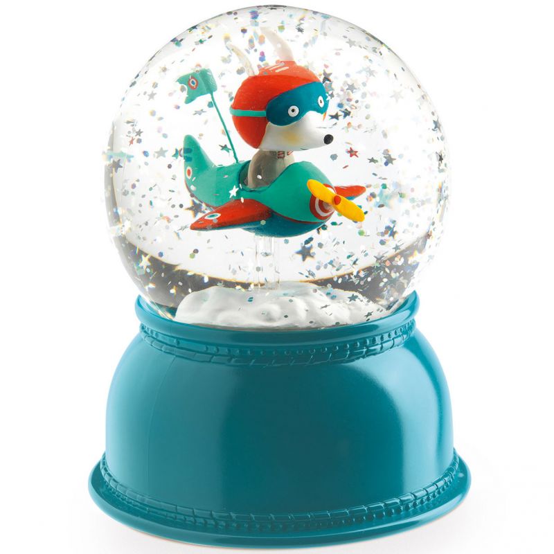 Boule à neige lumineuse Avion Djeco