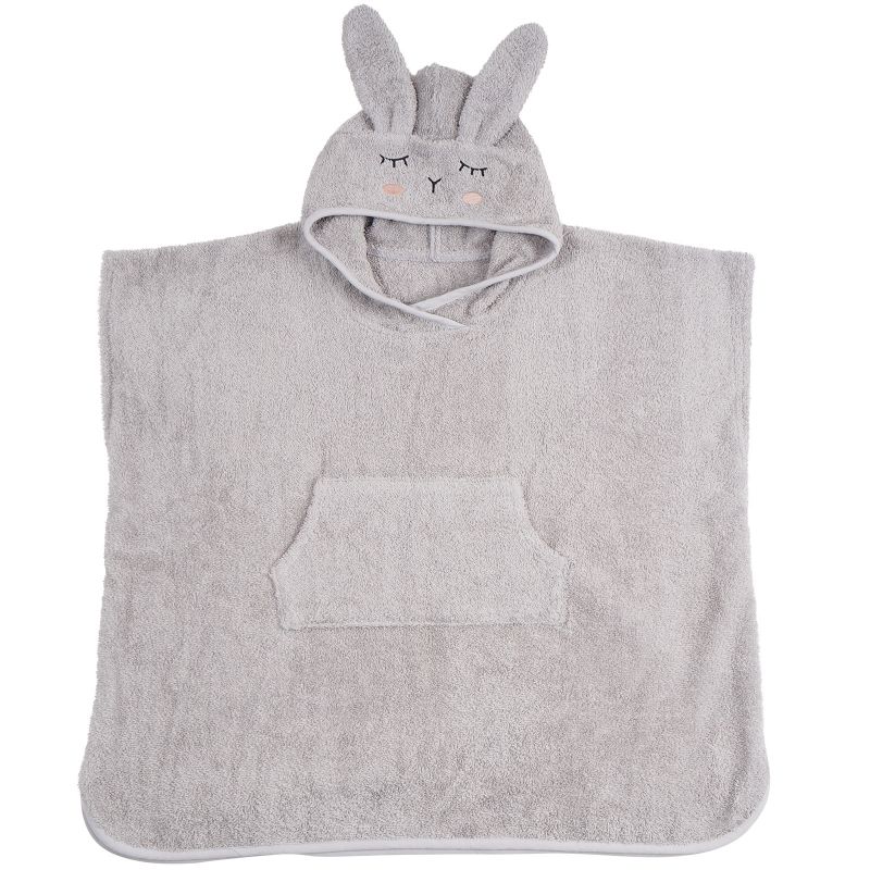 Poncho de bain Lapin gris Kikadu