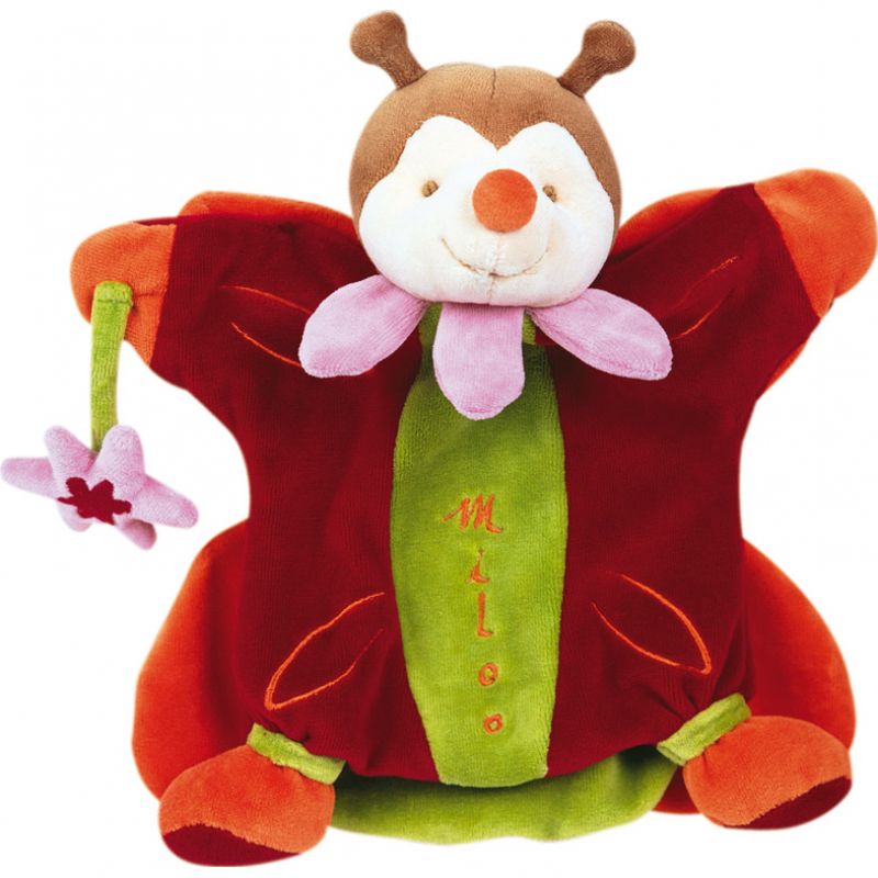 Doudou marionnette  Miloo papillon et fleur Doudou et Compagnie