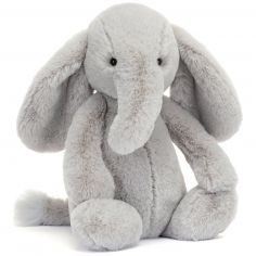 Peluche Bashful Luxe Thuddeus l'éléphant (31 cm) - Jellycat