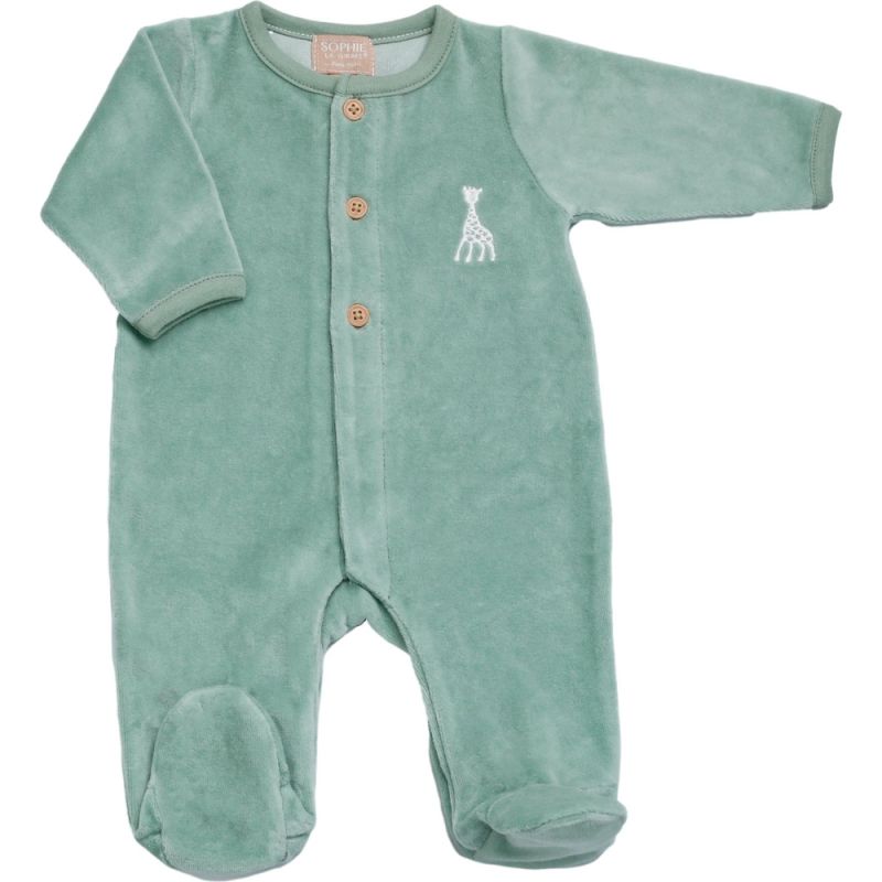 Pyjama en velours olive Sophie la girafe (naissance) Trois Kilos Sept Produit 1 grande taille