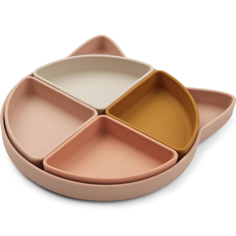 Assiette à compartiments Arne Cat Rose Multi Mix Liewood