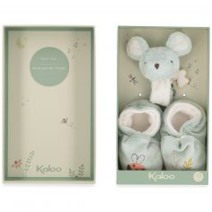 Coffret de naissance chaussons et bracelet sonore Souris - Kaloo