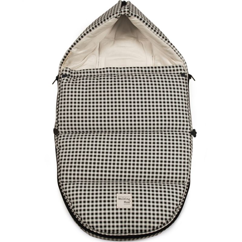 Nid d'ange hiver Groupe 0 I Love Vichy noir (80 cm) Walking Mum