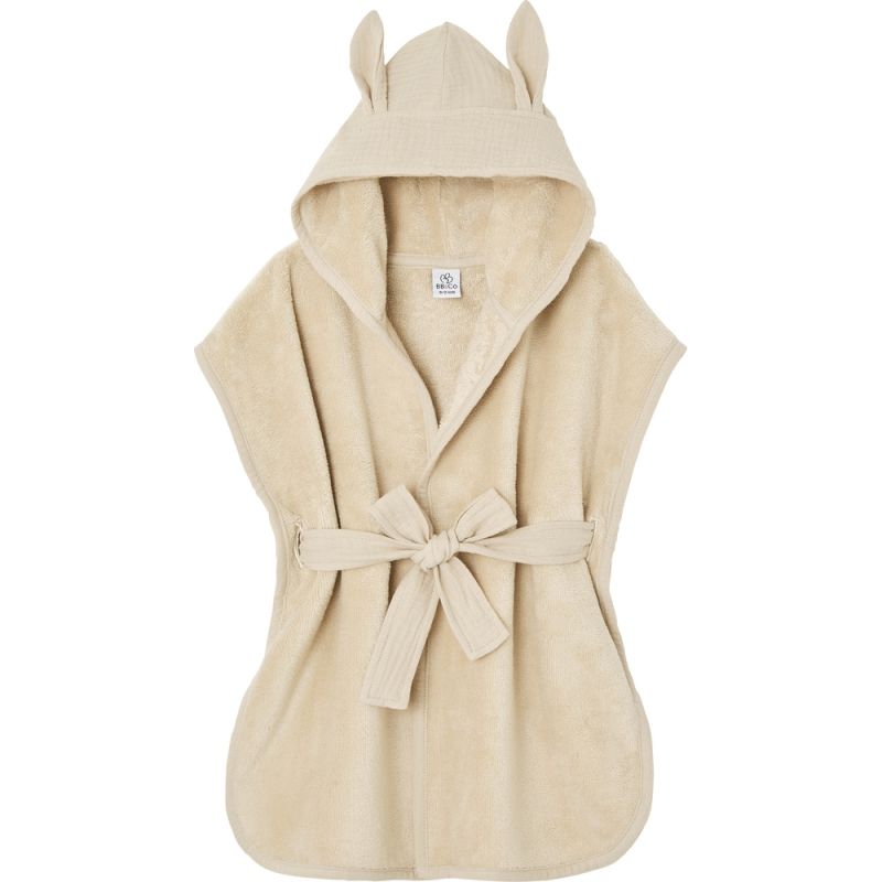 Peignoir de bain en bambou et gaze de coton Biscuit (0-2 ans) BB & Co