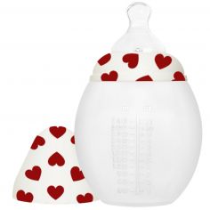 Biberon anti-colique en silicone Full of Love rouge (330ml) - Elhée