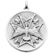 Médaille Huguenote  (or blanc 750°)  par Becker