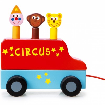 Voiture à tirer Pop-up Cirque Scratch