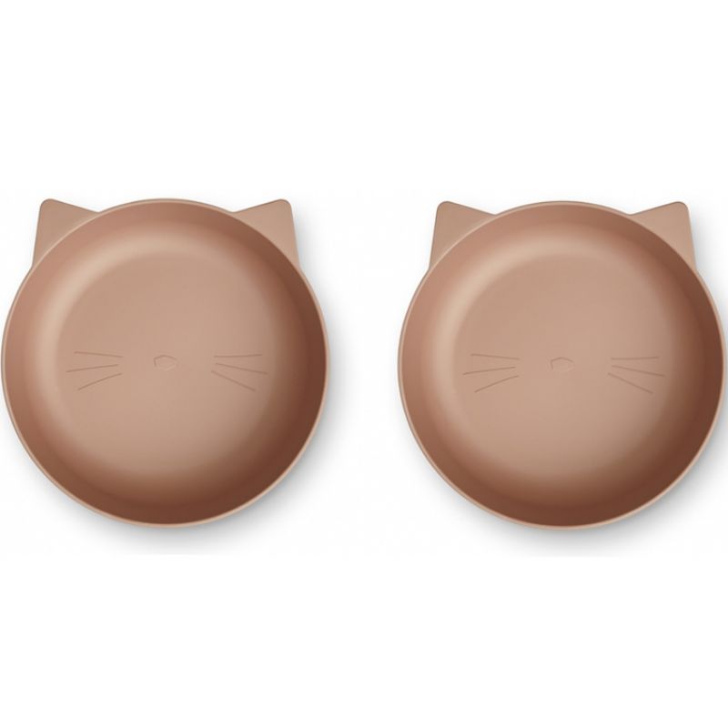 Lot de 2 bols Solina Cat pale tuscany Liewood