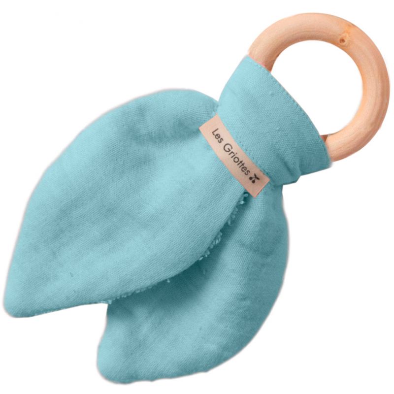 Anneau de dentition en bois Vert amande (personnalisable) Les Griottes