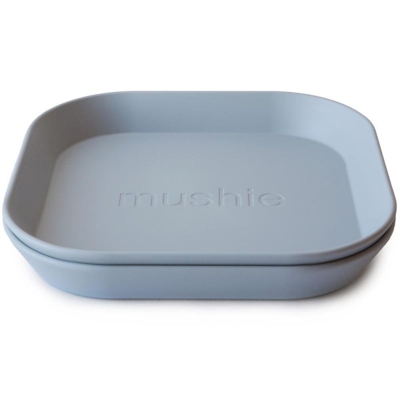Lot de 2 assiettes carrées Cloud Mushie