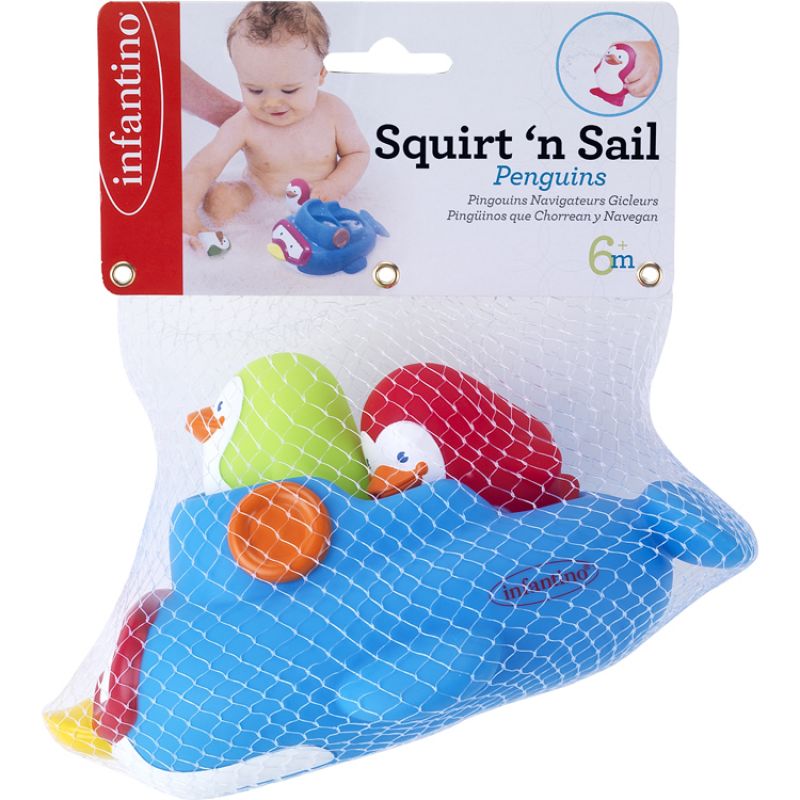 Famille Pingouins navigateurs Aspergeur de bain Infantino