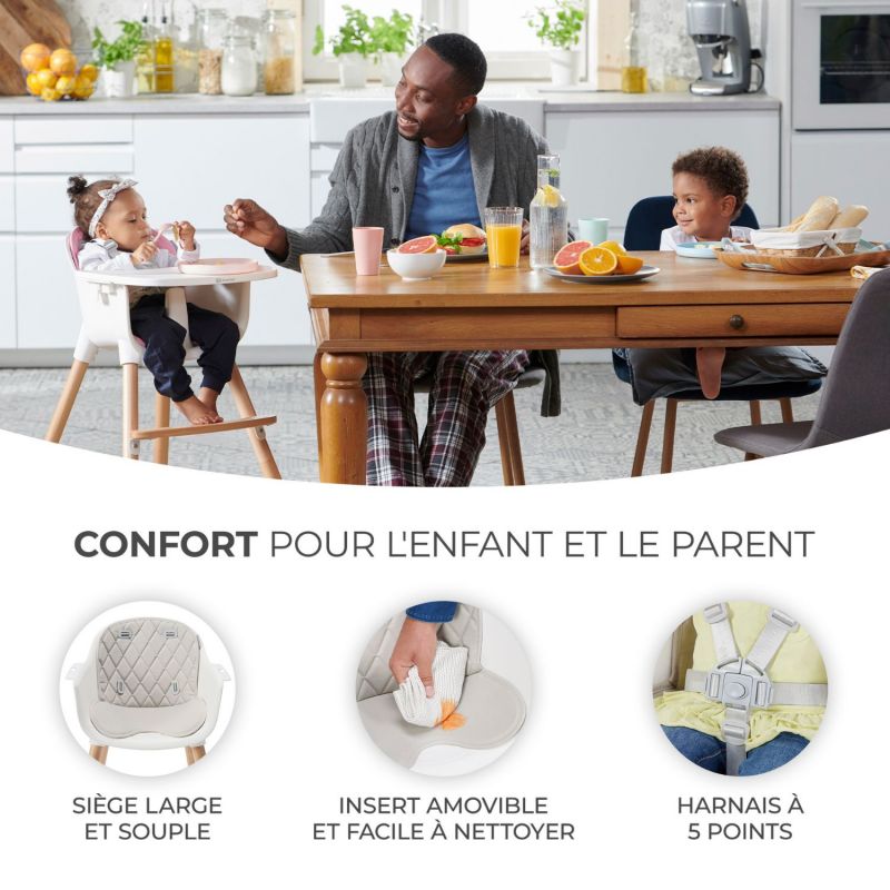 Chaise haute évolutive Sienna Grey Kinderkraft Ambiance 7