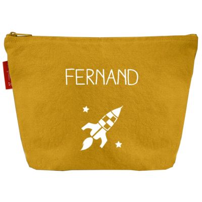 Trousse de toilette Moutarde (personnalisable) Les Griottes