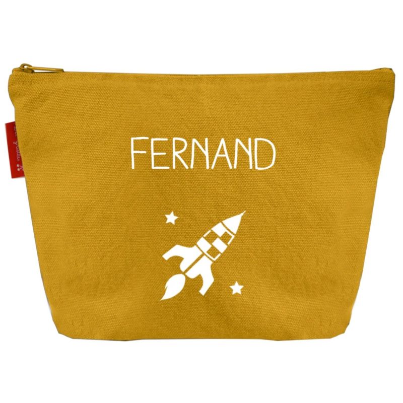 Trousse de toilette Moutarde (personnalisable) Les Griottes Produit 1