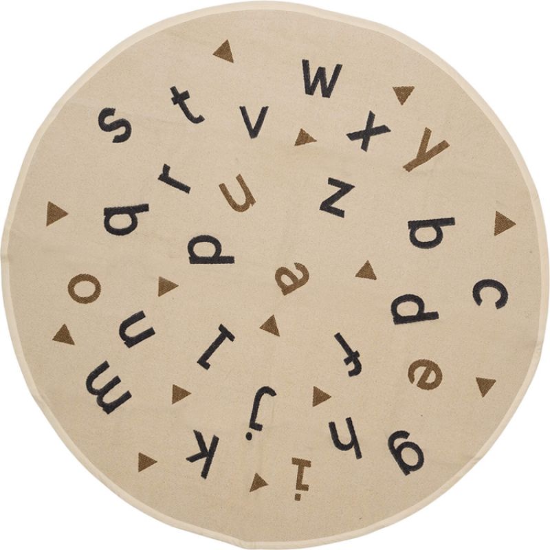 Tapis Alphabet rond beige (135 x 135 cm) AFKliving
