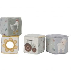 Lot de 4 cubes doux Little Farm - Little Dutch