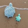 Peluche Les Ptipotos Sauvenou maman et bébé tortue menthe (29 cm)  par Les Déglingos
