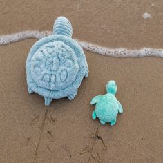 Peluche Les Ptipotos Sauvenou maman et bébé tortue menthe (29 cm)