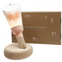Coffret lampe nomade 5 en 1 Sweet Love-Rose poudré - Maison Polochon