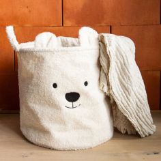 Lot de 3 paniers Teddy écru