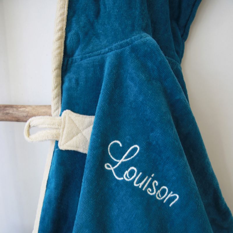 Poncho de bain raton laveur pétrole personnalisable (0-5 ans) L'oiseau bateau Ambiance 3