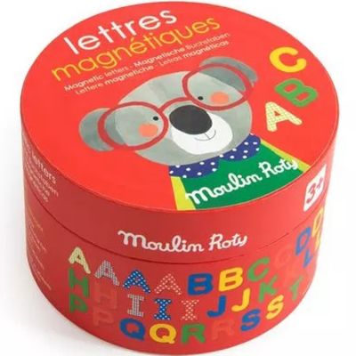 Lettres magnétiques en carton (54 pièces)  par Moulin Roty