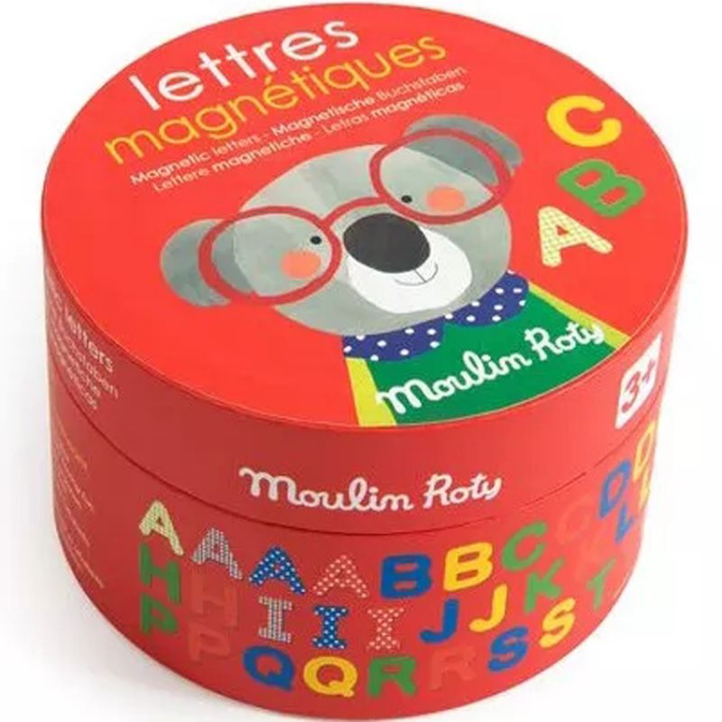 Lettres magnétiques en carton (54 pièces) Moulin Roty