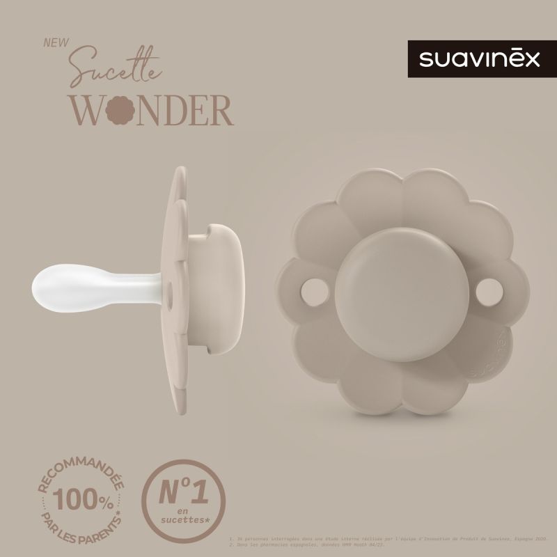 Sucette réversible SXPro Wonder Gray Cloud (0-6 mois) Suavinex Produit 2