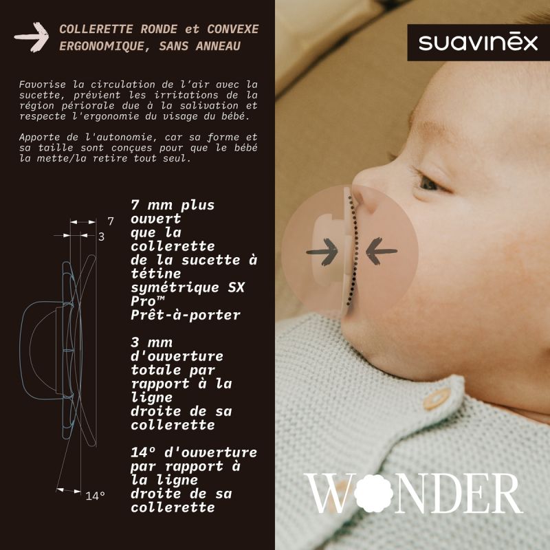 Sucette réversible SXPro Wonder Gray Cloud (0-6 mois) Suavinex Produit 5