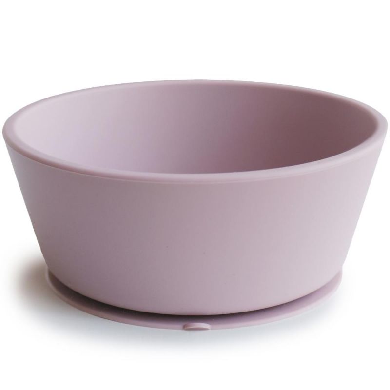 Bol à ventouse en silicone Soft lila Mushie