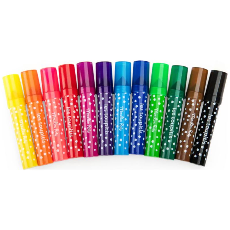12 gros feutres pointes coniques Les Toupitis Moulin Roty Produit 3