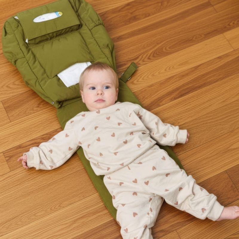 Sac à dos à langer Mellow kaki Childhome Ambiance 5