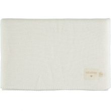 Couverture bébé tricotée blanche So Natural (70 x 90 cm)  par Nobodinoz