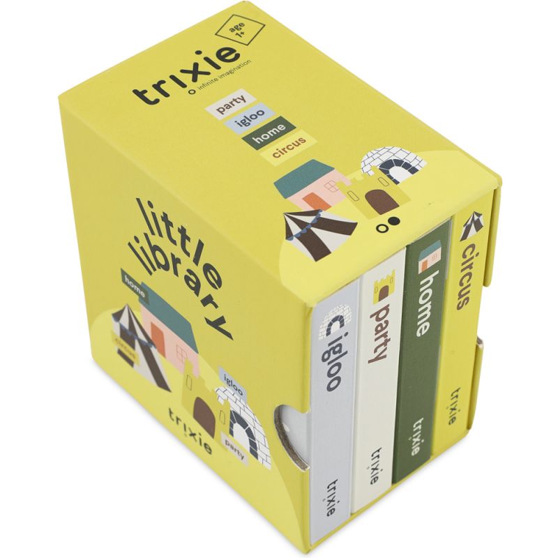 Lot de 4 livres Little Library (circus, home, igloo, party) Trixie