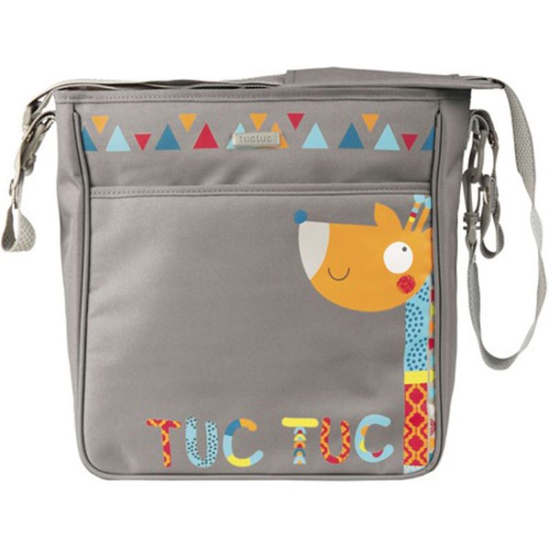 Sac à langer bandoulière African Routes gris Tuc Tuc