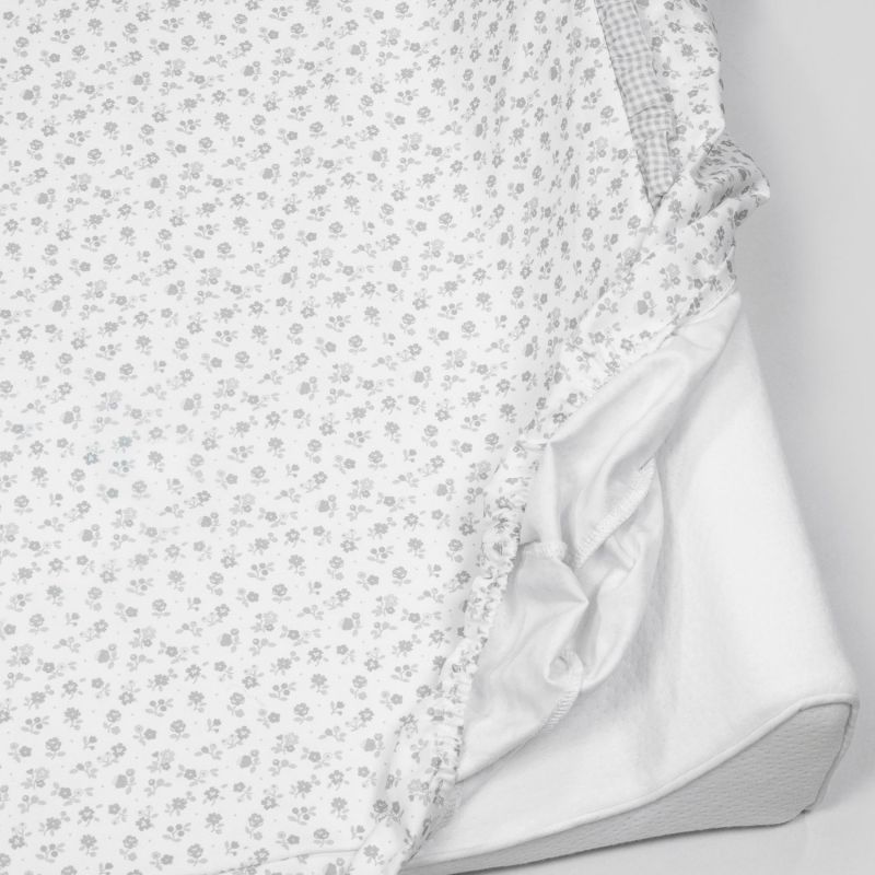 Matelas à langer avec housse Little Bloom Fleurs Gris Pasito a pasito Produit 6
